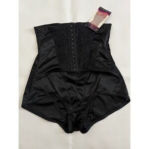 Lady Princess Shaper Brief With Waist Cincher Firm Control 2XL Black Comfort